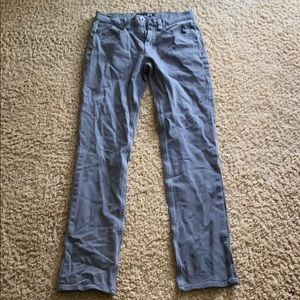 Raw slim straight grey pants